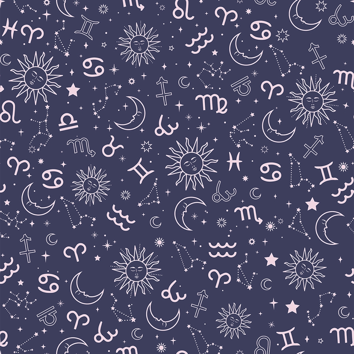 Product photograph of Skinny Dip Zodiac Navy And Pink Roller Blind from Choice Furniture Superstore.